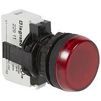 Лампа-индикатор - Osmoz - в сборе - с подсветкой - красный - 24 В~/= | код 023771 |  Legrand